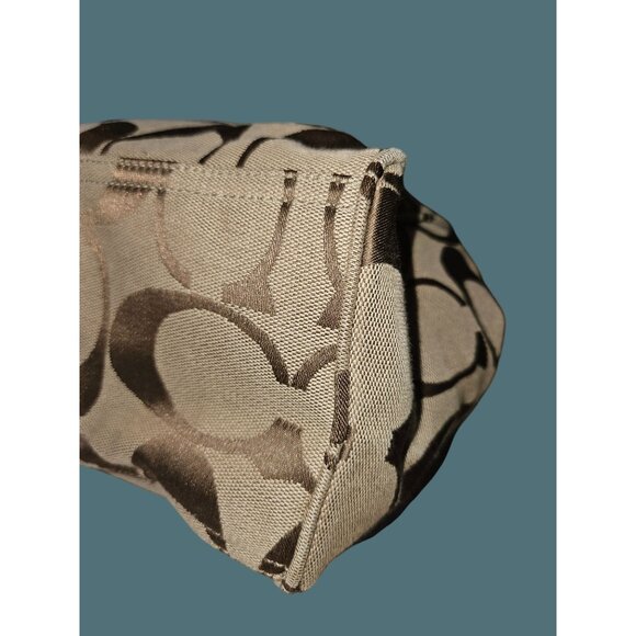 Coach Soho Daisy Signature Logo Tote Shoulder Bag Khaki Yellow - Picture 6 of 16